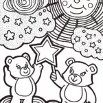 Care Bears’ Dreamy Starry Night Adventure Coloring Page