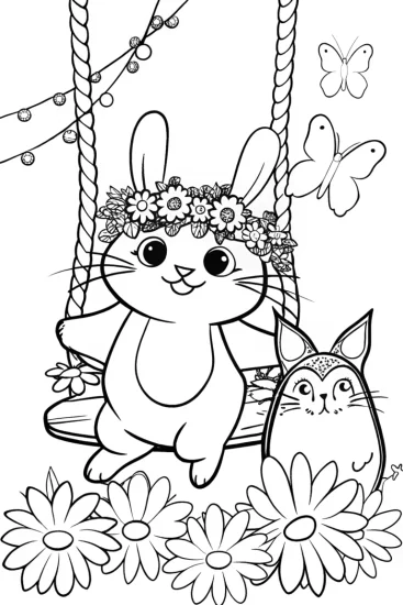 A coloring page of Squishmallow Garden Gala Coloring Page