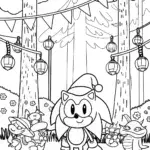 Sonic’s Friendly Forest Festival Coloring Page