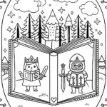 Bluey and Bingo’s Magical Book Adventure Coloring Page
