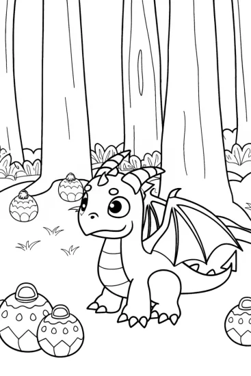 A coloring page of Charizard’s Mystic Lantern Adventure Coloring Page