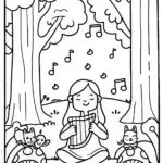 Gabby’s Magical Music Forest Coloring Page