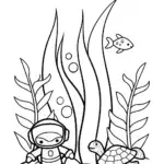 Kwazii’s Ocean Exploration Coloring Page