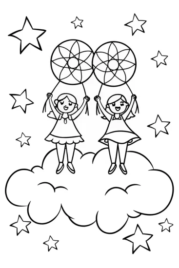 A coloring page of Rainbow High Dreamscape Coloring Page
