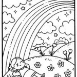 Rainbow Dreams and Starry Wishes Coloring Page