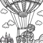 Bowser’s Steampunk Adventure Coloring Page