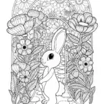 Banban’s Flower Puzzle Adventure Coloring Page