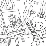 Octonauts’ Undersea Art Class Coloring Page