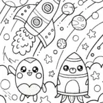 Squishmallow Space Explorers Coloring Page