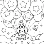 My Melody’s Magical Dreamscape Coloring Page