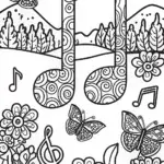 Butterfly Garden Symphony Coloring Page