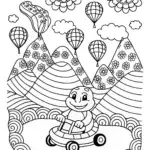 Koopa Troopa’s Wild Kart Adventure Coloring Page