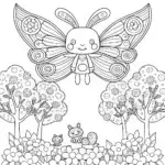 Cinnamoroll’s Balloon Adventure Coloring Page
