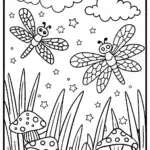 The Lightning Bug Race Coloring Page