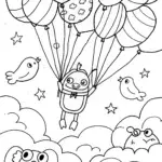 JJ’s Magical Balloon Adventure Coloring Page
