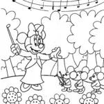 Minnie Mouse’s Music Festival Coloring Page