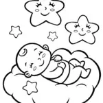 Baby’s Magical Dreamland Adventure Coloring Page