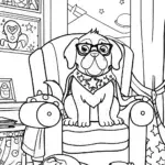 Heroic pets to the rescue coloring page