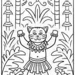 Black Panther’s Jungle Guardian Coloring Page