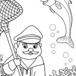 Captain Barnacles’ Ocean Conservation Quest Coloring Page