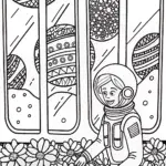 Barbie’s Space Garden Adventure Coloring Page