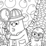 Captain Barnacles and Kwazii Underwater Detective Coloring Page