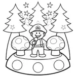 Mario’s Enchanted Music Festival Coloring Page