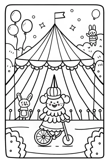 A coloring page of Shopkins Circus Extravaganza Coloring Page