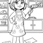 Gabby’s Cat Craft Studio Coloring Page