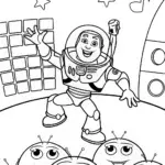 Buzz Lightyear’s Galactic Dance Off Coloring Page