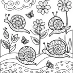 The Happy Snail Parade Coloring Page