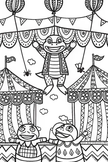 A coloring page of Bowser’s Summer Carnival Coloring Page