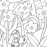 Princess of the Hidden Forest Coloring Page