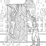 Miles Morales Street Art Coloring Page