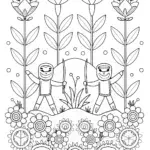 Ninja Garden Duel Coloring Page