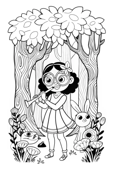 A coloring page of Mirabel’s Magical Music Journey Coloring Page