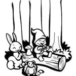 Gnome’s Woodland Band Coloring Page
