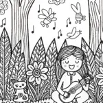 Gabby’s Magical Musical Garden Coloring Page