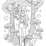 Barbie the Forest Explorer Coloring Page