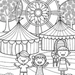 Summer Carnival Adventure Coloring Page
