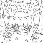 Champion Festival in the Enchanted Grove Coloring Page
