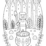 Minecraft Potion Brewing Adventure Coloring Page