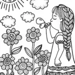 Bubbles and Butterflies Coloring Page
