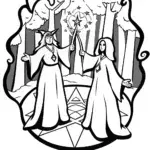 The Enchanted Summoning Circle Coloring Page