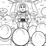 Buzz Lightyear’s Galactic Science Fair Coloring Page