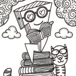 Lightning Bolt Bookworm Adventure Coloring Page