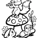 Springtime Serenade with Fox, Owl, and Rabbit