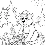 Bowser the Friendly Forest Guardian Coloring Page