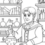 Bowser’s Magical Potion Laboratory Coloring Page