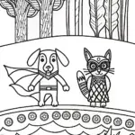Super Hero Pets Rescue Mission Coloring Page